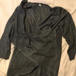 Grey crossover sweater